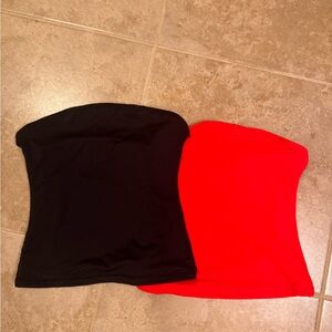 Black and Red Tube Tops